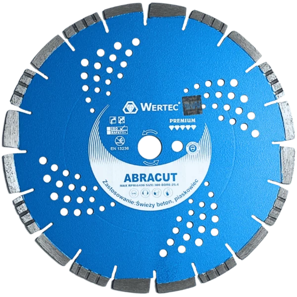 Tarcza diamentowa do świeżego betonu ABRACUT 300x12x25,4 WERTEC