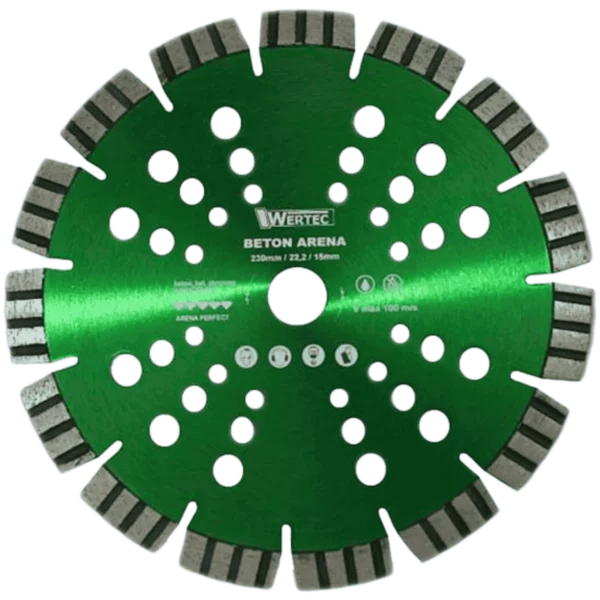 Tarcza diamentowa do betonu i kamienia ARENA 230x22,23x15mm WERTEC