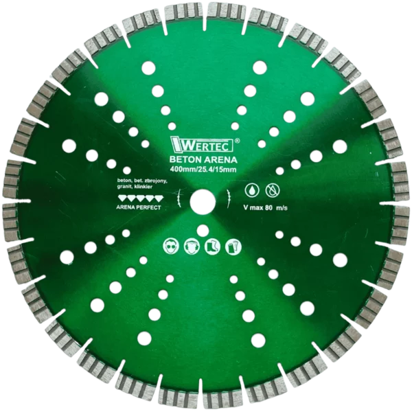 Tarcza diamentowa do betonu ARENA 400x25,4x15mm WERTEC
