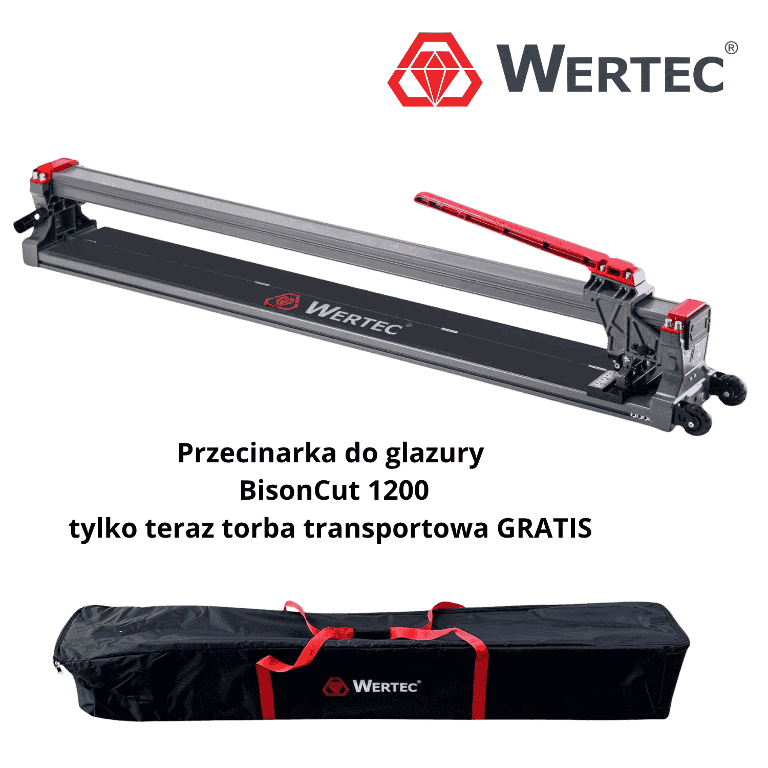 Maszynka do cięcia płytek 1200 mm BisonCut + torba WERTEC