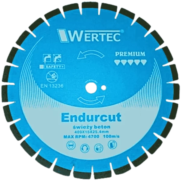 Tarcza diamentowa do betonu ENDURCUT 400x15x25,4mm świeży beton WERTEC