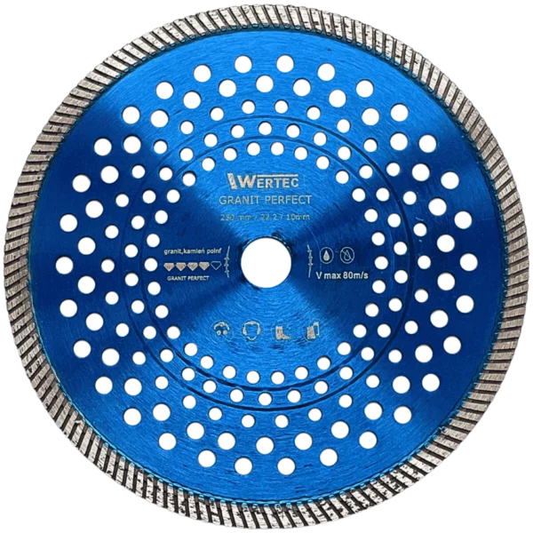 Tarcza diamentowa do kamienia GRANIT 230x10x22,23 WERTEC