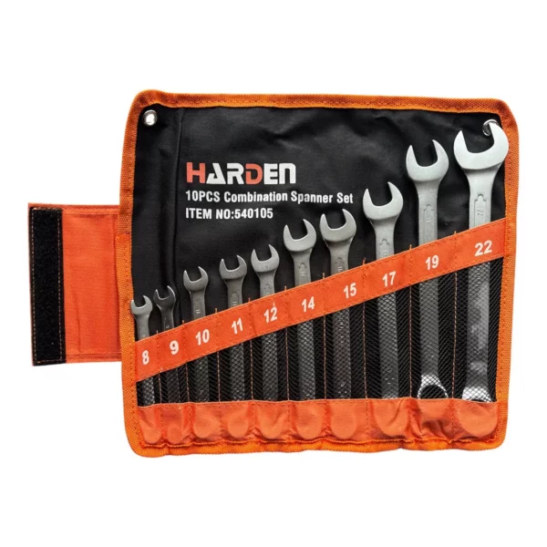 Zestaw kluczy płasko oczkowych 10szt 8-22mm HARDEN