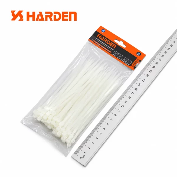 Opaski zaciskowe białe 100mm HARDEN