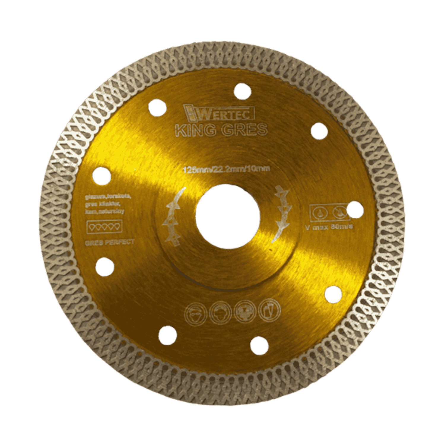 Tarcza diamentowa do gresu X-turbo KING GRES 125 x 1,4 x 22,23 mm WERTEC - obrazek 2