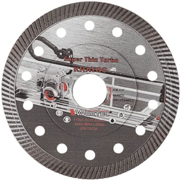 Tarcza diamentowa turbo do spieków i Dektonu KRATOS 115 x 22,23 mm WERTEC
