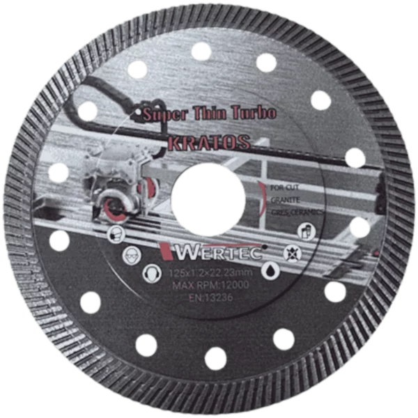 Tarcza diamentowa turbo do spieków i Dektonu KRATOS 125 x 22,23 mm WERTEC