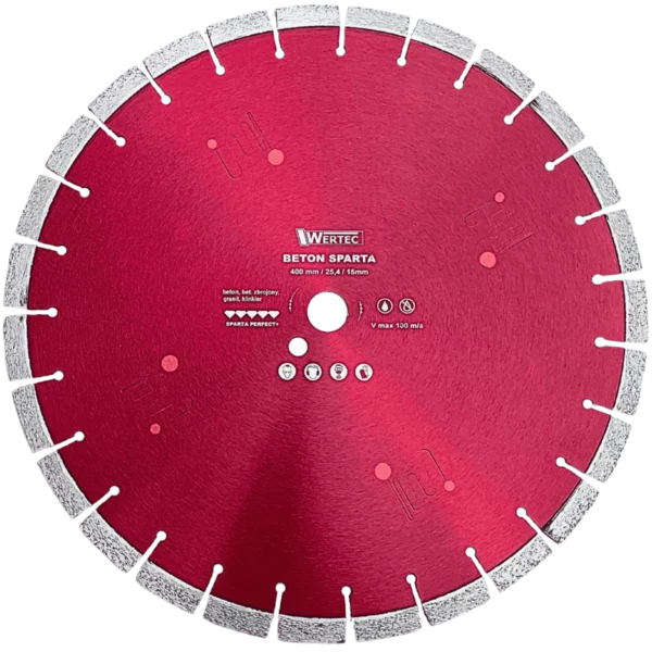 Tarcza diamentowa do betonu SPARTA 400x25,4x15mm WERTEC