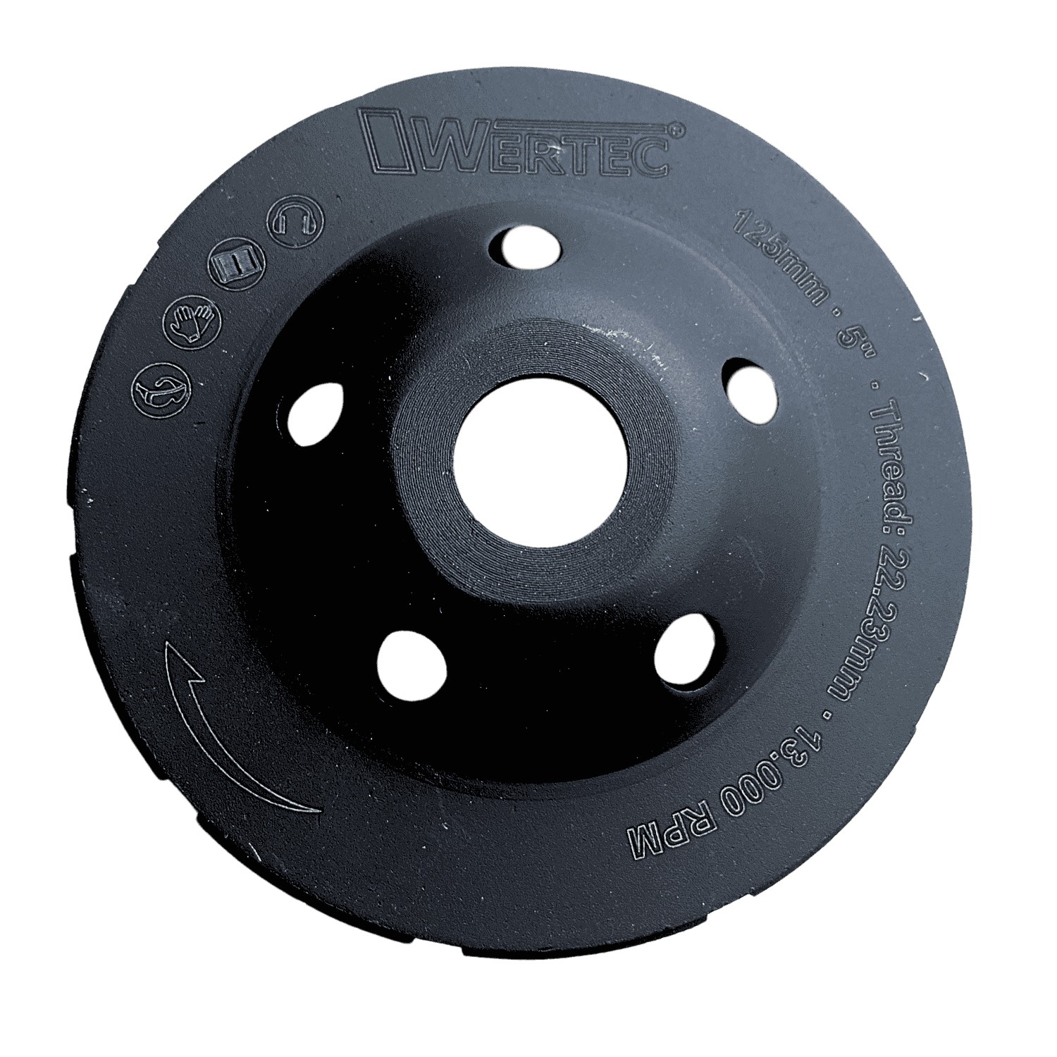 Tarcza do szlifowania podwójna 125x22,23 TOOLMAN - obrazek 2