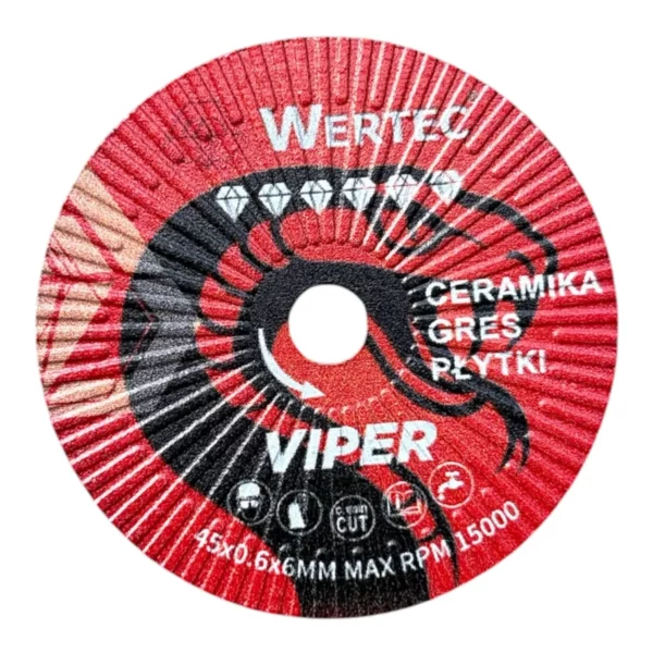 Tarcza diamentowa do gresu, spieków i płytek 45x2,0x6mm VIPER WERTEC