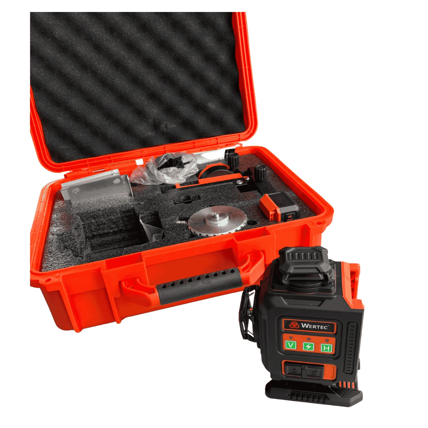 Laser poziomujący 4D 16 linii zielony WT-5899/W w walizce WERTEC - obrazek 2