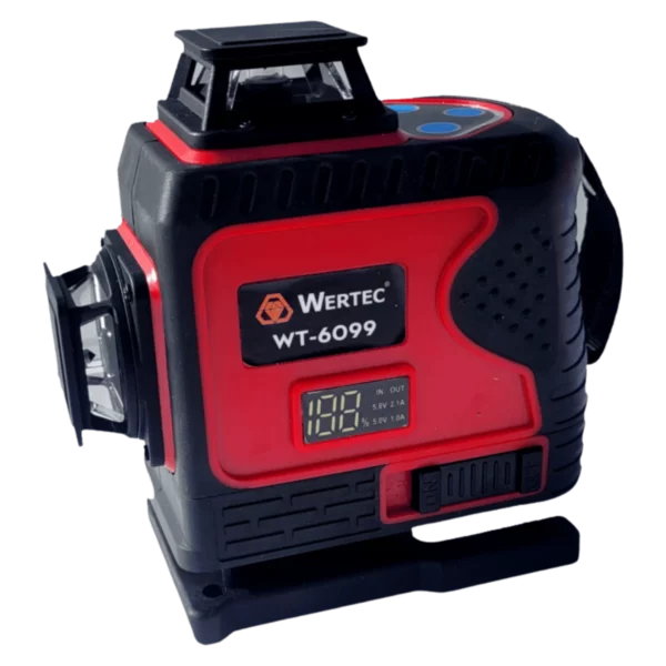 Laser poziomujący 4D 16 linii zielony WT-6099, 2 akumulatory WERTEC