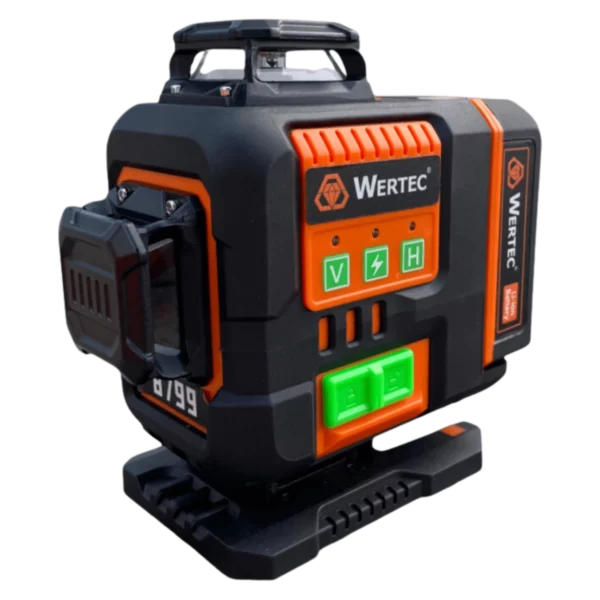 Laser poziomujący 4D 16 linii zielony WT-8799 – zasięg 40 m WERTEC