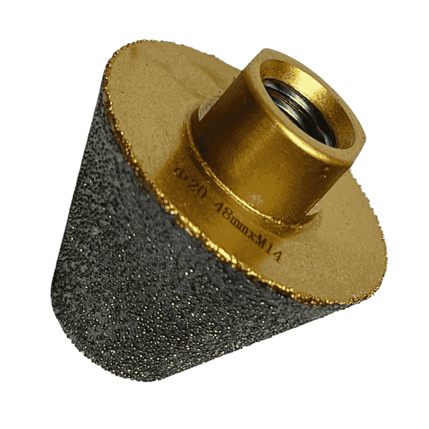Frez stożkowy 20-48mm M14 lutowany próżniowo WERTEC - obrazek 2