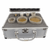 Zestaw koronek diamentowych do gresu 20, 28, 35, 55, 68 mm + frez WERTEC