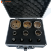 Zestaw koronek diamentowych do gresu 10 el. 6, 8, 10, 12, 20, 28, 35, 45, 50, 68 mm WERTEC