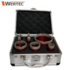 Zestaw koronek diamentowych do gresu 8 el. 6, 8, 10, 12, 20, 35, 40, 68 mm LIMITED EDITION WERTEC
