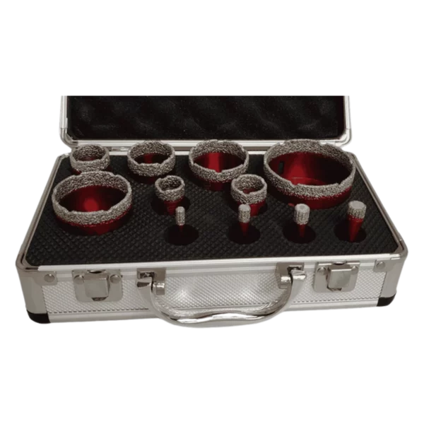 Zestaw koronek diamentowych do gresu 11 el. 6, 8, 10, 12, 20, 25, 28, 35, 45, 50, 68 mm LIMITED EDITION WERTEC