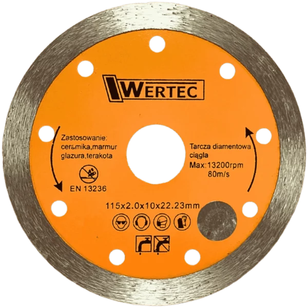 Tarcza diamentowa ciągła 115 mm WERTEC