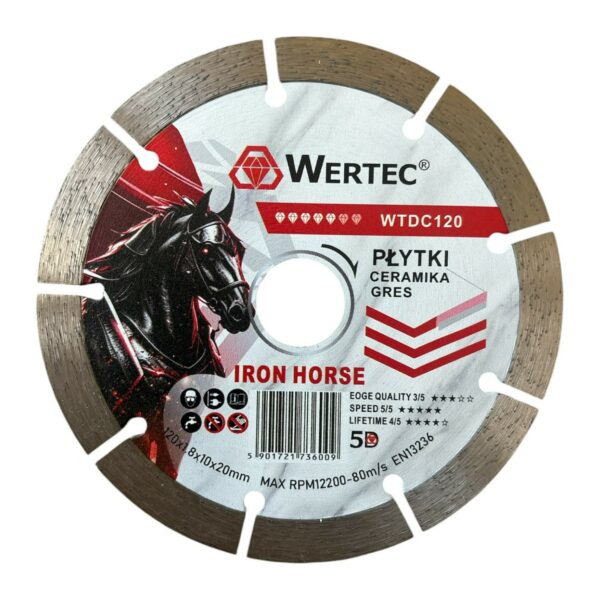 Tarcza diamentowa 120x20x10mm segmentowa IRON HORSE