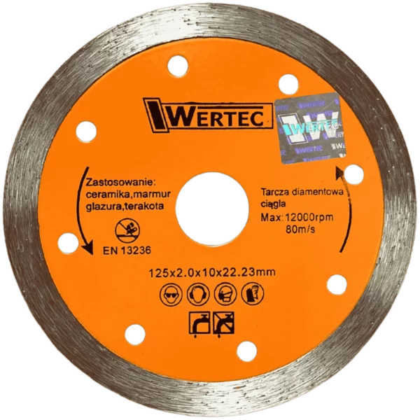 Tarcza diamentowa ciągła 125 mm WERTEC