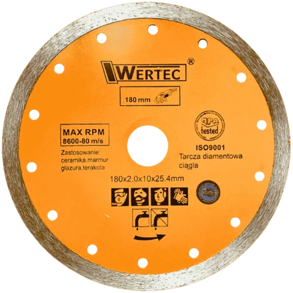 Tarcza diamentowa ciągła 180 mm WERTEC