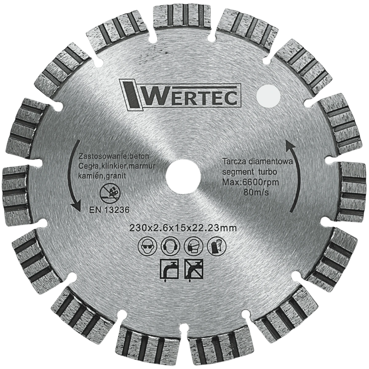 Tarcza diamentowa 230x15mm LASER WERTEC