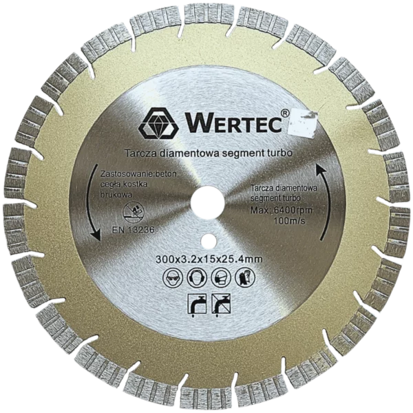 Tarcza diamentowa segmentowa turbo 300 mm do betonu