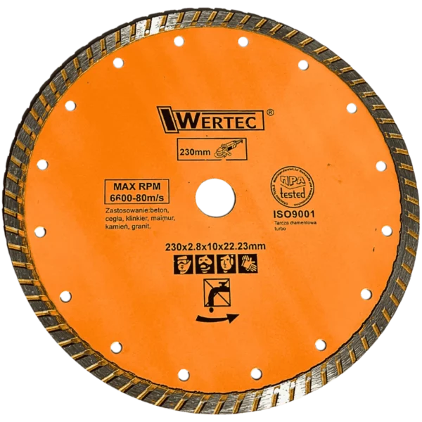Tarcza diamentowa turbo 230 mm WERTEC