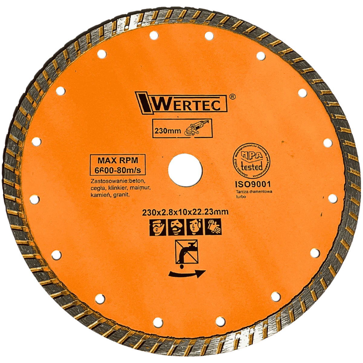 Tarcza diamentowa turbo 230 mm WERTEC